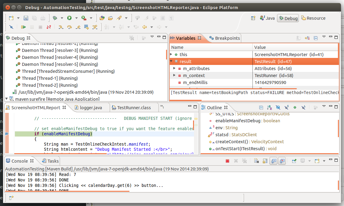 eclipse how to debug a